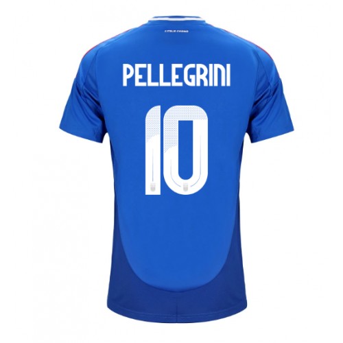 Fotbalové Dres Itálie Lorenzo Pellegrini #10 Domácí ME 2024 Krátký Rukáv